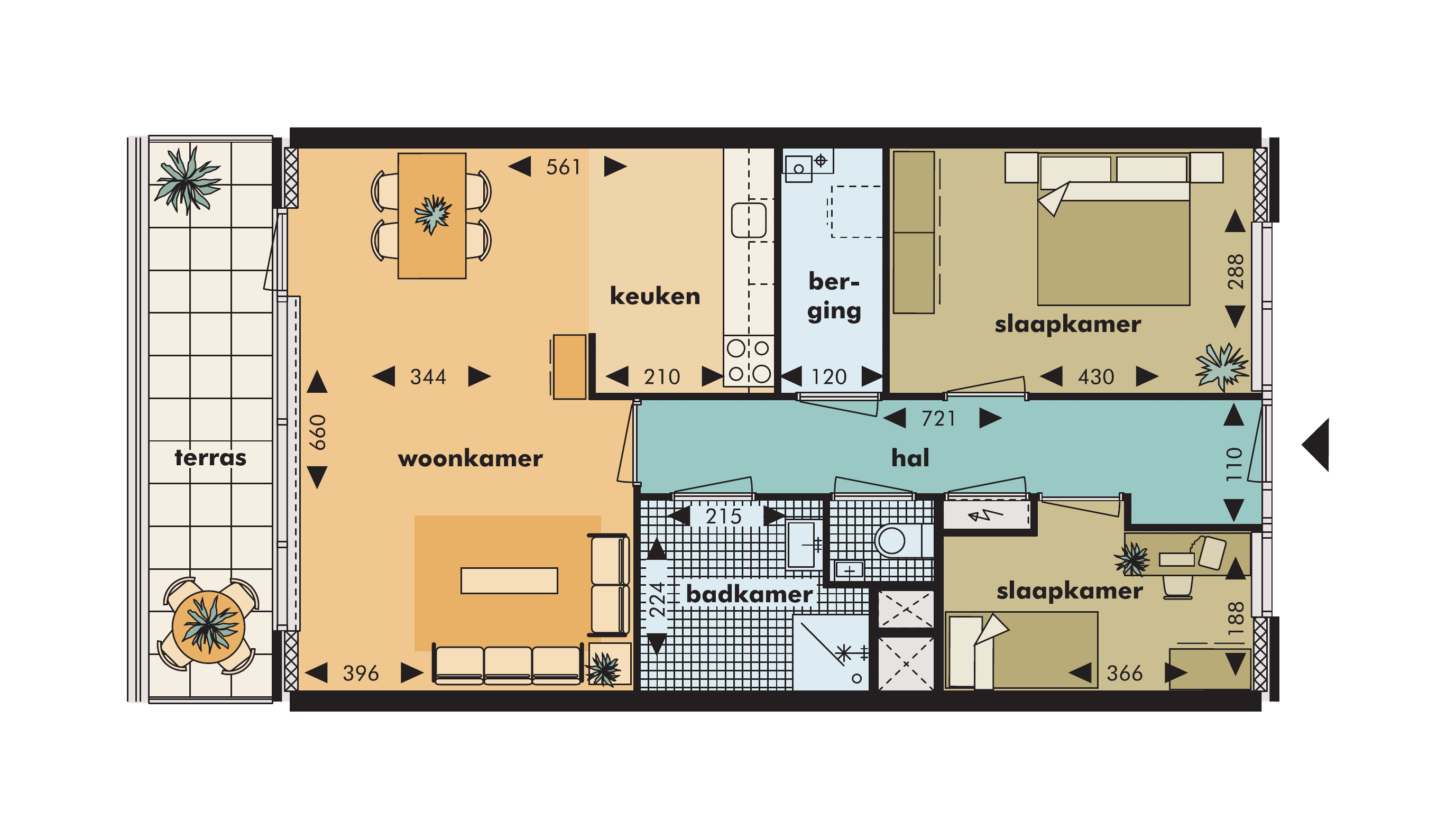 appartement in Nieuw-Vennep